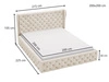 Polsterbett mit Bettkasten und Lattenrost 200x200 Kingston Beige