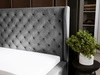 Polsterbett mit Bettkasten und Lattenrost 160x200 Kingston Grau