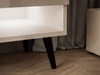 TV-Schrank 90 cm mit LED-Beleuchtung und schwarzen Beinen Aurelie Kaschmir Hochglanz
