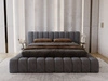 Polsterbett mit Bettkasten und Lattenrost 140x200 Italia Dunkelgrau