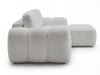 Ecksofa L-Form mit Schlaffunktion und Bettkasten Avelin Rechts Grau