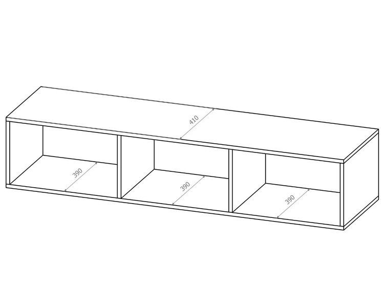 TV-Lowboard mit Türen 300 cm Kioto Artisan Eiche