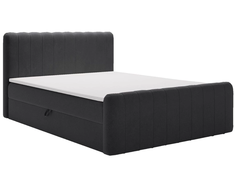 Boxspringbett mit Bettkasten 120x200 Osteno Schwarz