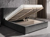 Polsterbett mit Bettkasten und Lattenrost 120x200 Tonale Hellgrau