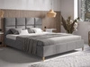 Polsterbett mit Lattenrost 180x200 Luxe Hellgrau