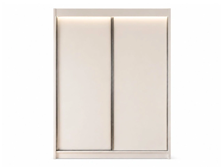 Schiebetürenschrank 150 cm mit LED-Beleuchtung Diano Weiß