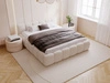 Polsterbett ohne Bettkasten mit Lattenrost 120x200 Cloud Low aus Bouclé-Stoff Beige