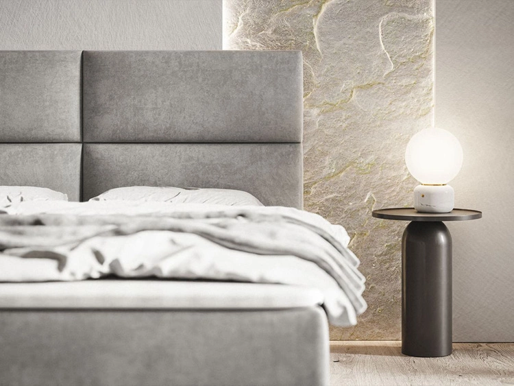 Boxspringbett mit Bettkasten 180x200 Hera Grau