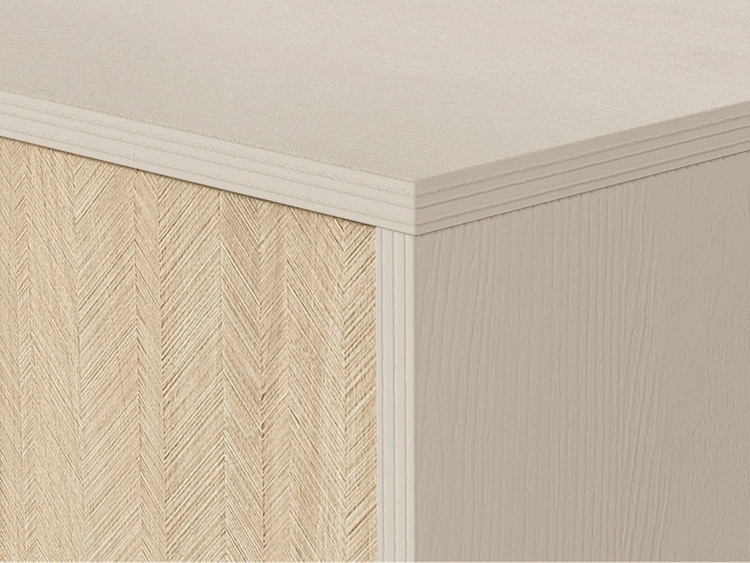 Kommode mit drei Schubladen Modena Beige