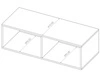 TV-Lowboard mit Türen 200 cm Kioto Artisan Eiche