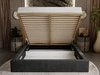 Polsterbett mit Bettkasten und Lattenrost 160x200 Apollo Schwarz