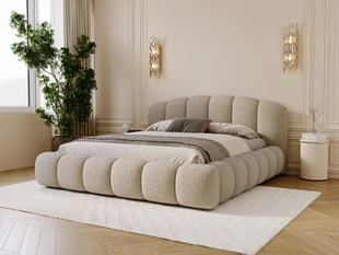 Polsterbett mit Stauraum und Lattenrost 120x200 Cloud Soft Beige