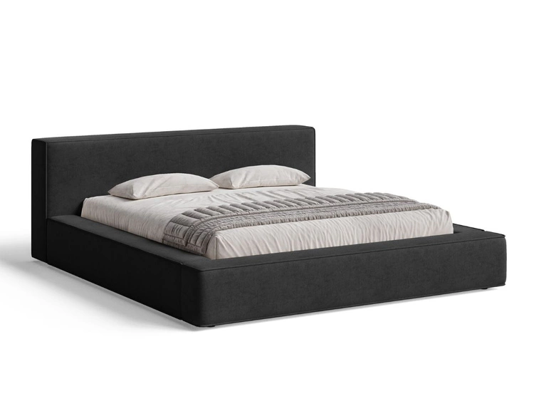 Polsterbett mit Bettkasten und Lattenrost 140x200 Mali Schwarz