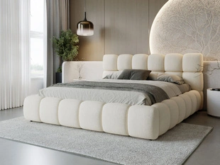 Polsterbett mit Bettkasten und Lattenrost 180x200 Modo Beige