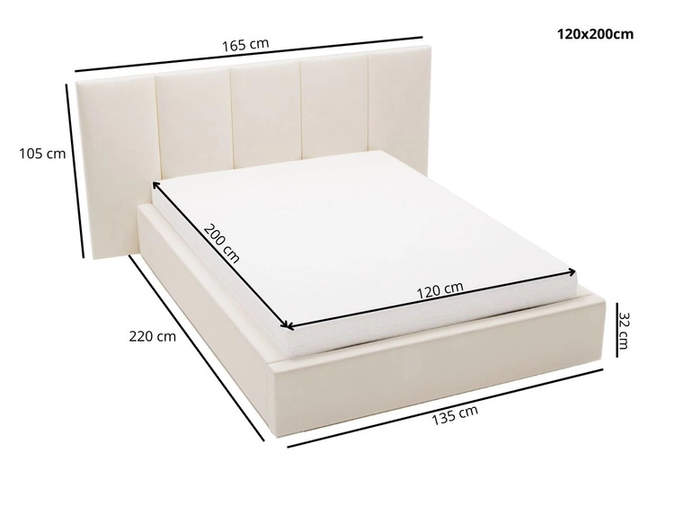 Łóżko tapicerowane z pojemnikiem i stelażem 120x200 cm Lizbona Zielone