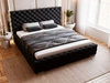 Polsterbett mit Bettkasten und Lattenrost 160x200 Astra Schwarz