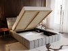 Polsterbett mit Bettkasten und Lattenrost 120x200 Paris Beige
