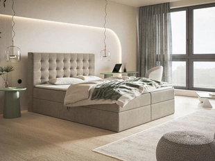 Boxspringbett mit Bettkasten 180x200 Denza Beige