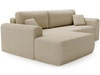 Ecksofa mit Schlaffunktion und Bettkasten Belvio links Beige 