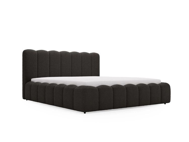 Polsterbett mit Bettkasten und Lattenrost 160x200 Smile Schwarz