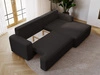 Ecksofa L-Form Rechts mit Schlaffunktion und Bettkasten California Schwarz