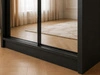 Schiebetürenschrank 150 cm mit Spiegel und LED-Beleuchtung Luzio Schwarz