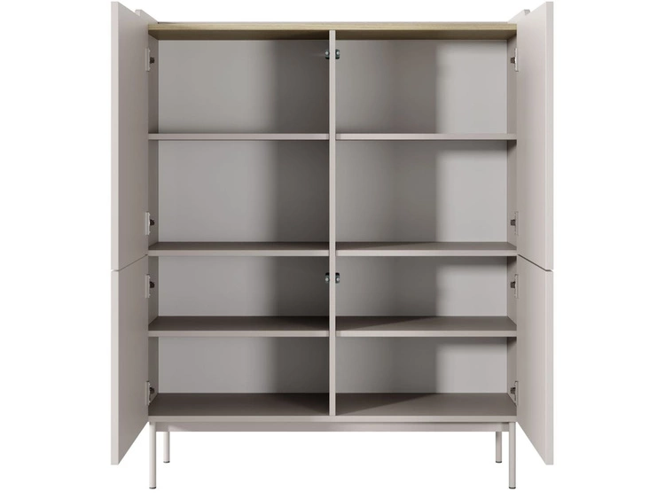 Türkommode Abios Beige, Scandi Eiche