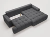 Ecksofa L-Form mit Schlaffunktion und Bettkasten Havi Rechts Graphit