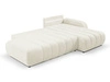 Ecksofa mit Schlaffunktion und Bettkasten Rechts Adoro Creme 
