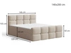 Boxspringbett mit Bettkasten 140x200 Rivon Schwarz