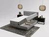 Boxspringbett mit Bettkasten 120x200 Forte Grau