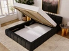 Polsterbett mit Bettkasten und Lattenrost 180x200 Alicante Boucle Schwarz