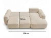 Ecksofa L-Form mit Schlaffunktion und Bettkasten Avelin Links Beige