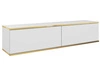 TV-Lowboard Hänge mit Türen 135 cm Diolo Weiß mit glatter Front