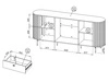 Wohnzimmerset Soria Schwarz mat