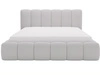 Polsterbett mit Bettkasten und Lattenrost 140x200 Cloud Bouclé-Stoff Hellgrau
