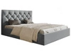 Polsterbett mit Bettkasten und Lattenrost 140x200 Selva Hellgrau