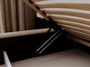 Polsterbett mit Bettkasten und Lattenrost 140x200 Palermo Beige