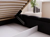 Polsterbett mit Bettkasten und Lattenrost 140x200 Cloud Low Schwarz