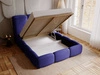 Polsterbett mit Bettkasten und Lattenrost 140x200 Bubble Blau
