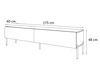 TV-Lowboard mit Türen auf Schwarzen Metallbeinen 175 cm Sorelle Schwarz Matt