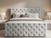 Boxspringbett mit Bettkasten 180x200 Montego Hellgrau