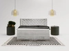 Boxspringbett mit Bettkasten 120x200 Lion Hellgrau