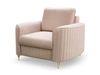  Sessel mit Goldenbeinen Limon Dunkelbeige