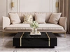 Couchtisch im Glamour-Stil Lunelie Schwarz Hochglanz