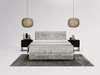 Boxspringbett mit Bettkasten 140x200 Forte Hellgrau