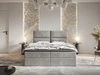 Boxspringbett mit Bettkasten 160x200 Hera Grau
