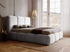 Polsterbett mit Bettkasten und Lattenrost 140x200 Bubble Hellgrau