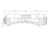 Ecksofa L-Form Links mit Schlaffunktion und Bettkasten Limon Orange