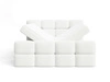 Boxspringbett mit Bettkasten 160x200 Rivon Creme